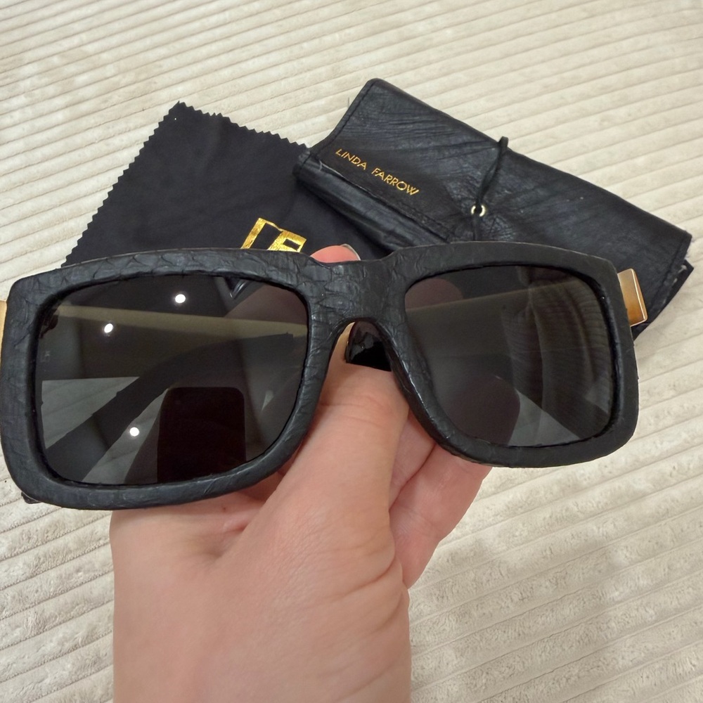 Linda Farrow Python Frame Sunglasses - image 5